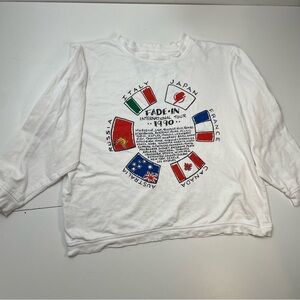 Vtg Simple Minds 1990 concert World tour sweatshirt Fade In sz L made in US